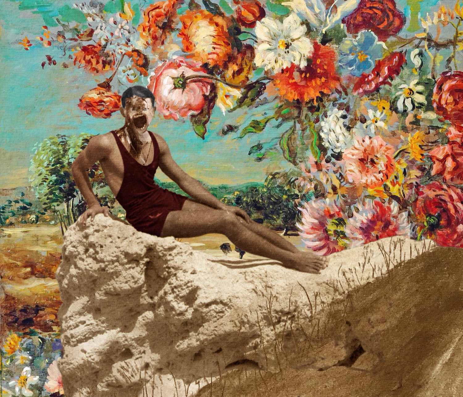 Nermine Hammam, Clearing Unity, 2022. Photography, drawing, digital collage