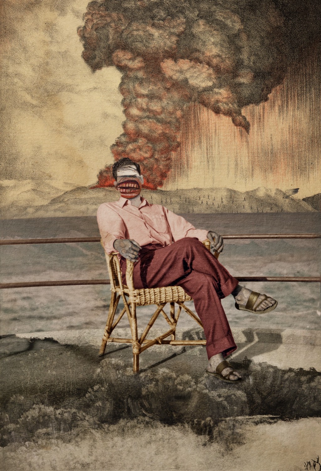 Nermine Hammam, Dematerialzation Of Matter, 2022. Photography, drawing, digital collage
