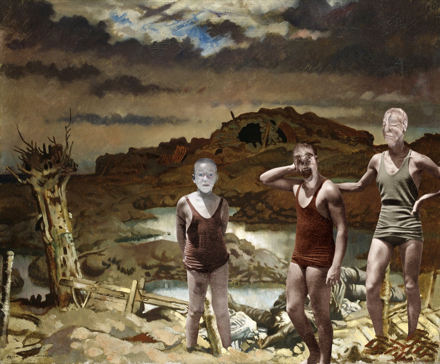 Nermine Hammam, posturing bravado, 2022. Photography, drawing, digital collage