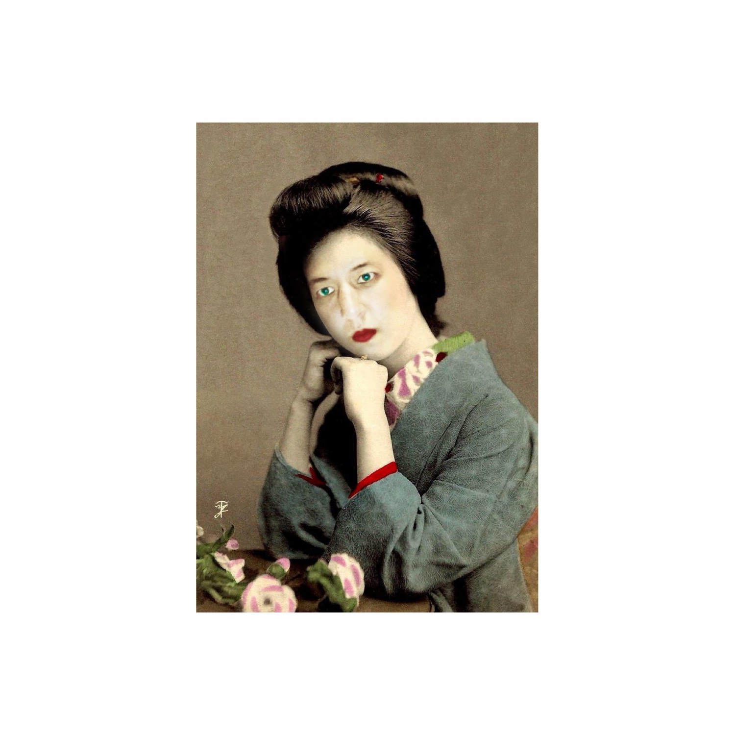 Nermine Hammam, Geisha 16, 2011. Digital collage, mixed media