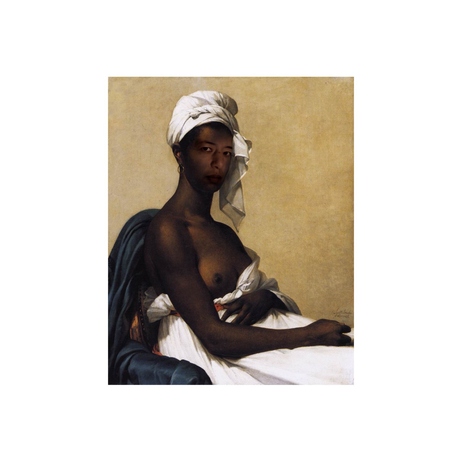Nermine Hammam, Marie-Guilhelmine Benoist Portrait, 2011. Digital collage, mixed media