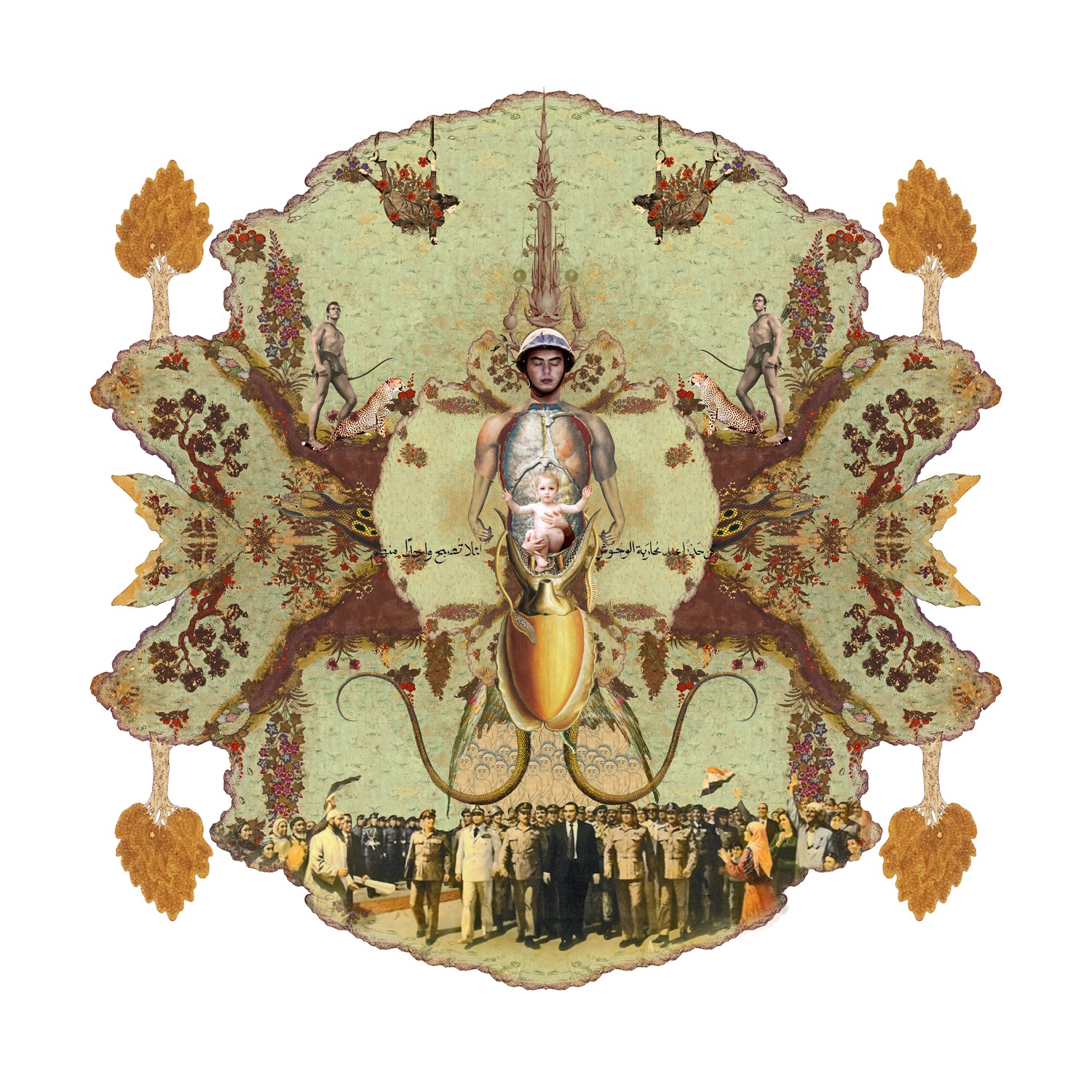 Nermine Hammam, Cosmos 02, 2012. Digital collage, mixed media