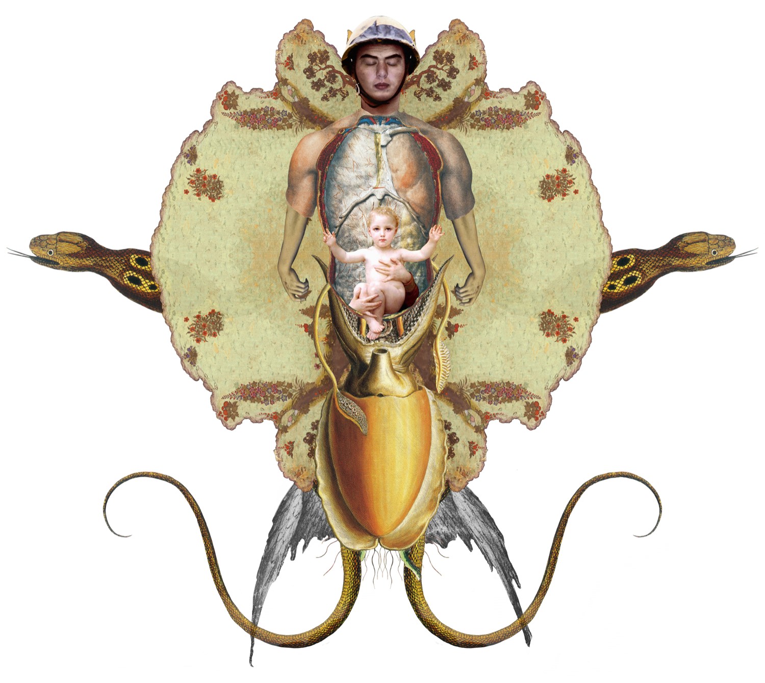 Nermine Hammam, Cosmos 03, 2012. Digital collage, mixed media