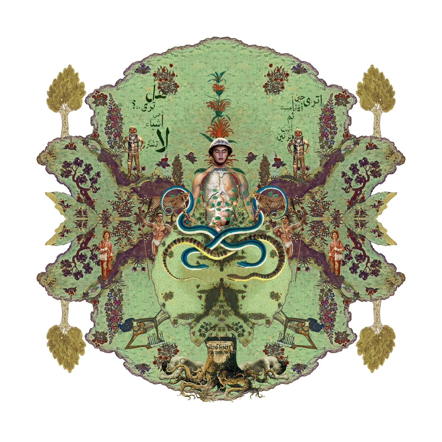 Nermine Hammam, Cosmos 05, 2012. Digital collage, mixed media