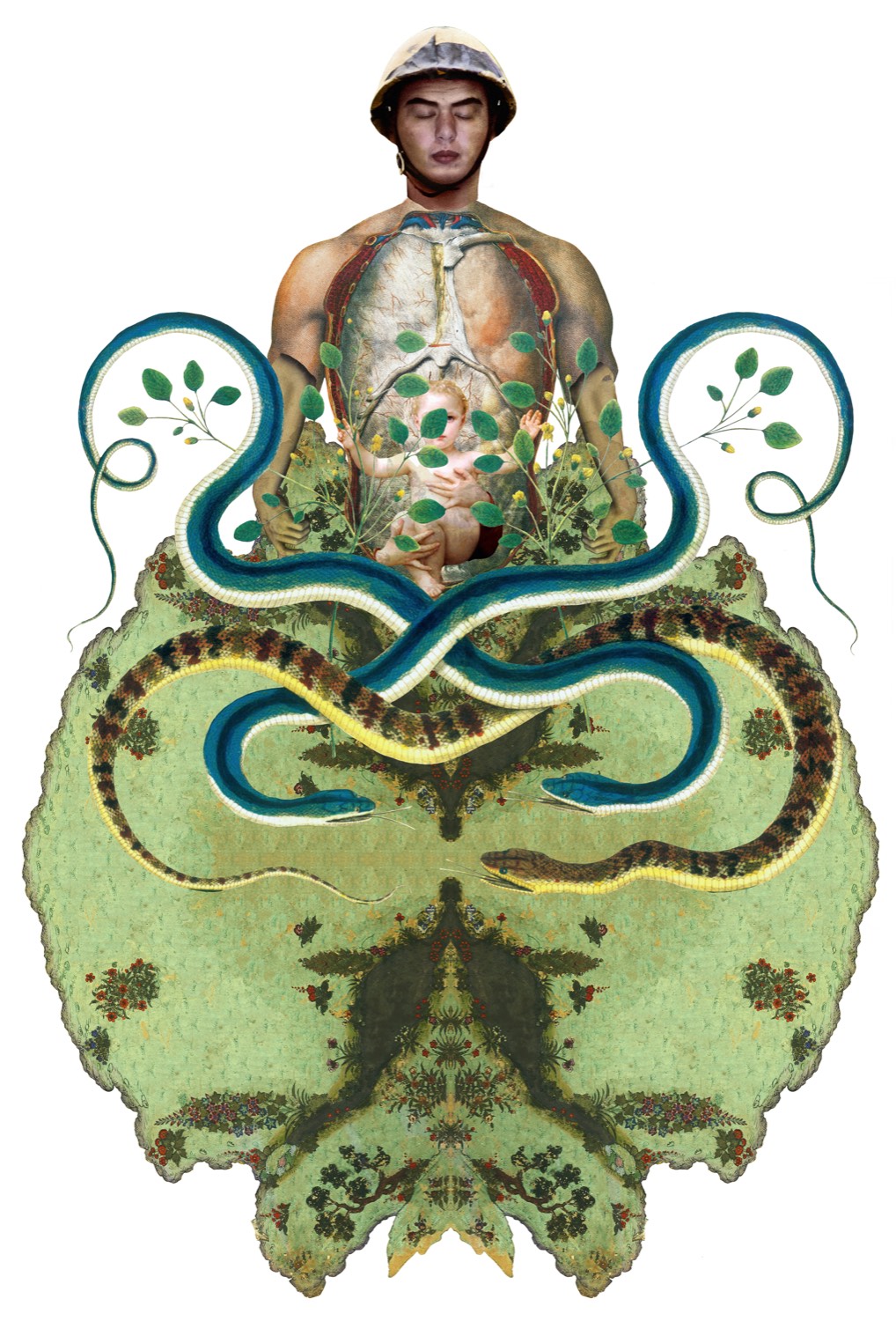 Nermine Hammam, Cosmos 06, 2012. Digital collage, mixed media