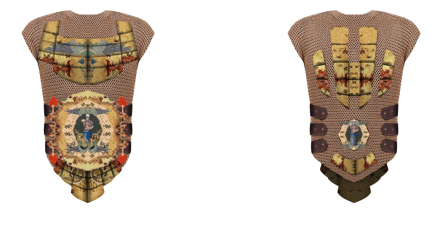 Nermine Hammam, el batal 03, 2012. Digital collage, mixed media