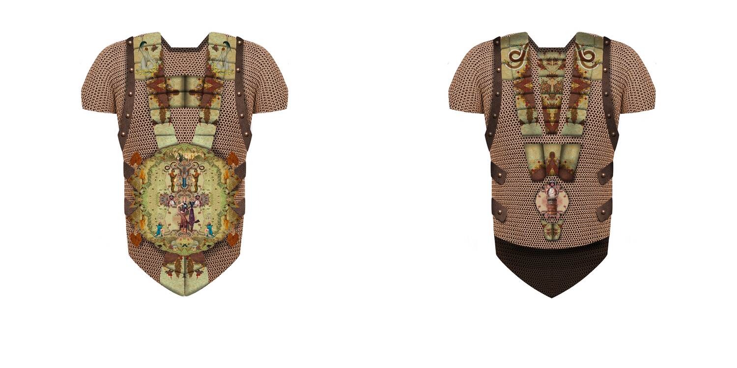 Nermine Hammam, el gada3 03, 2012. Digital collage, mixed media