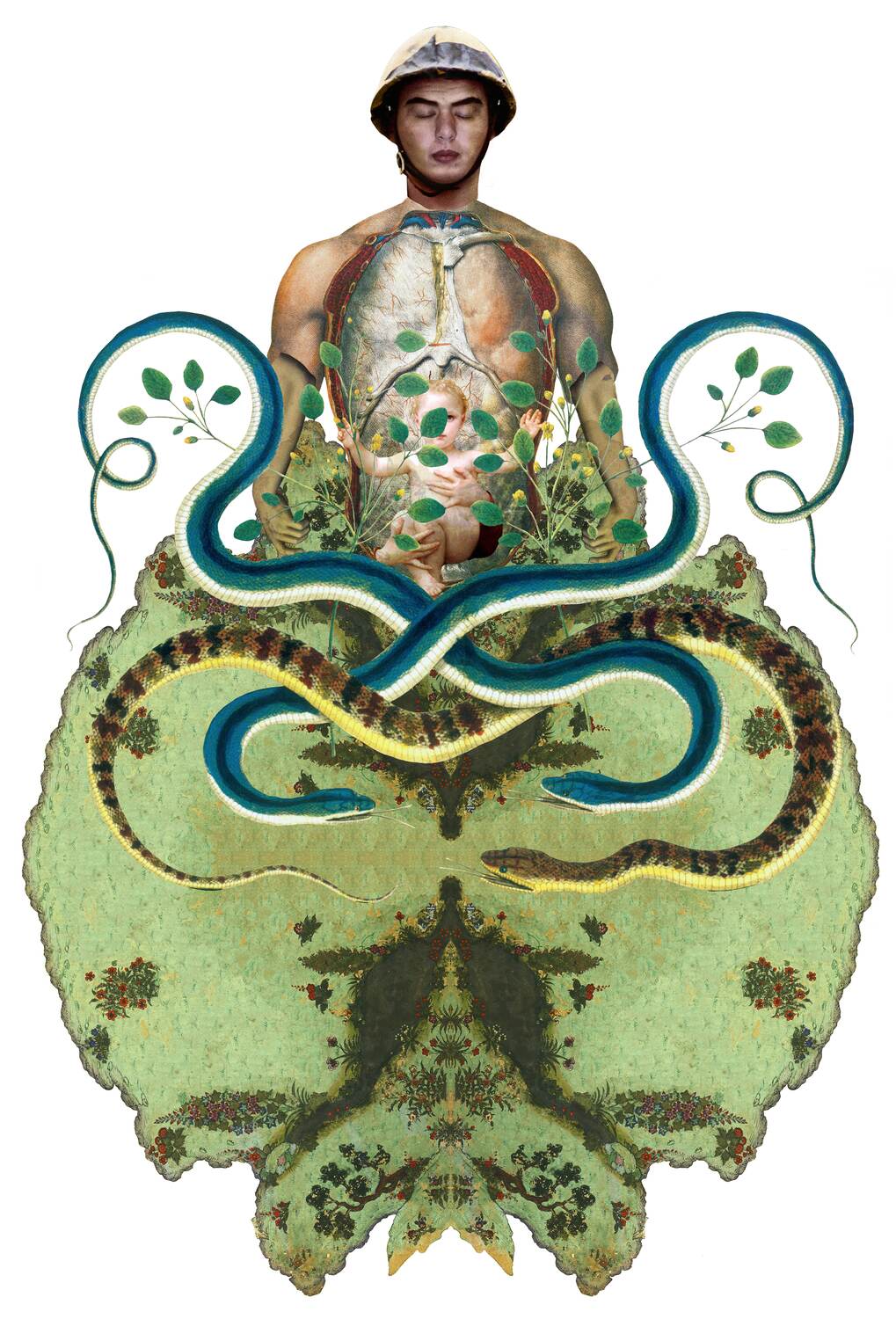 Nermine Hammam, el la2 02, 2012. Digital collage, mixed media