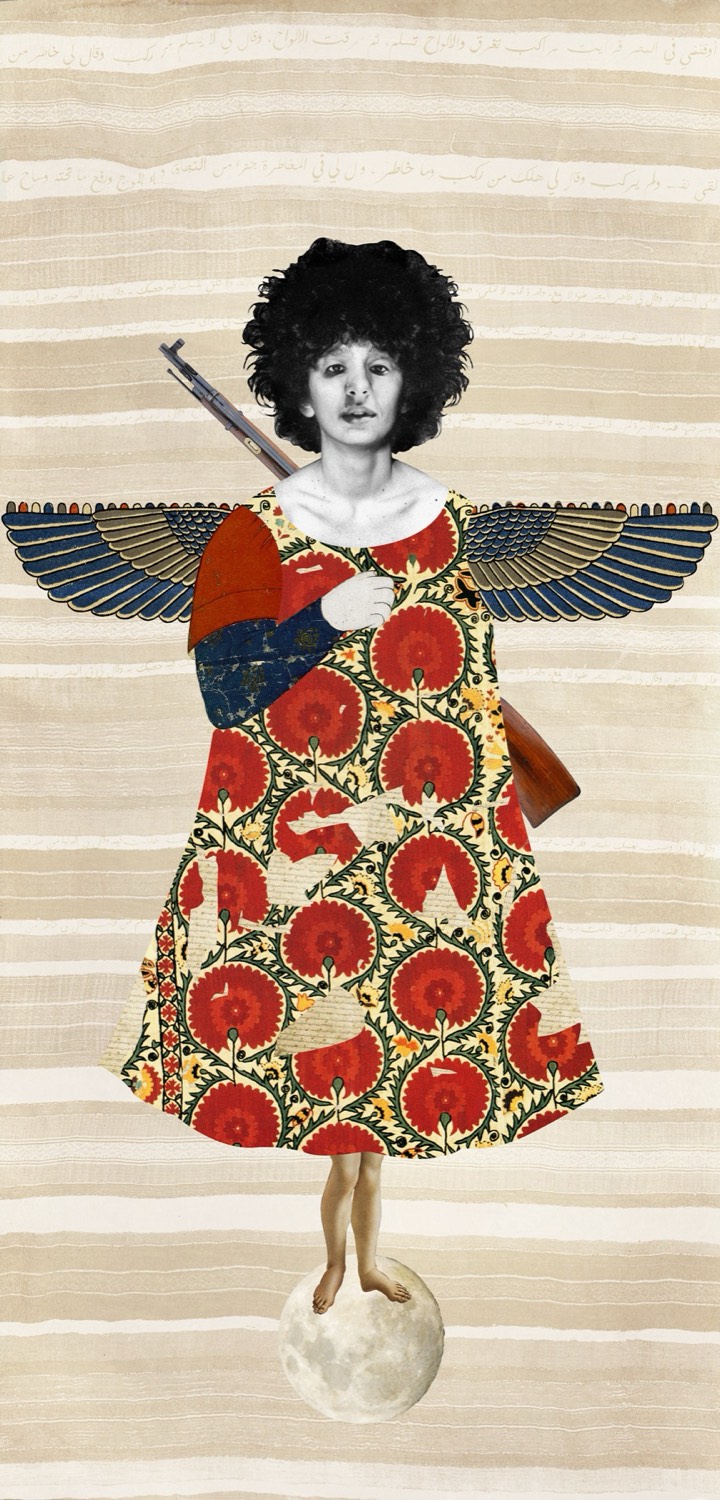 Nermine Hammam, Ribcage Horizon, 2011. Digital collage, mixed media