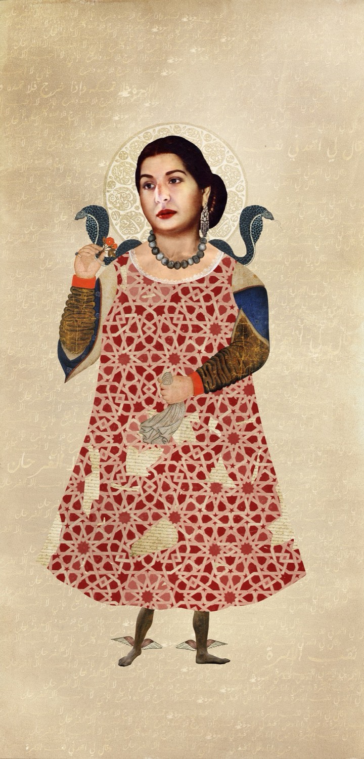 Nermine Hammam, The Sun in the Vein, 2011. Digital collage, mixed media