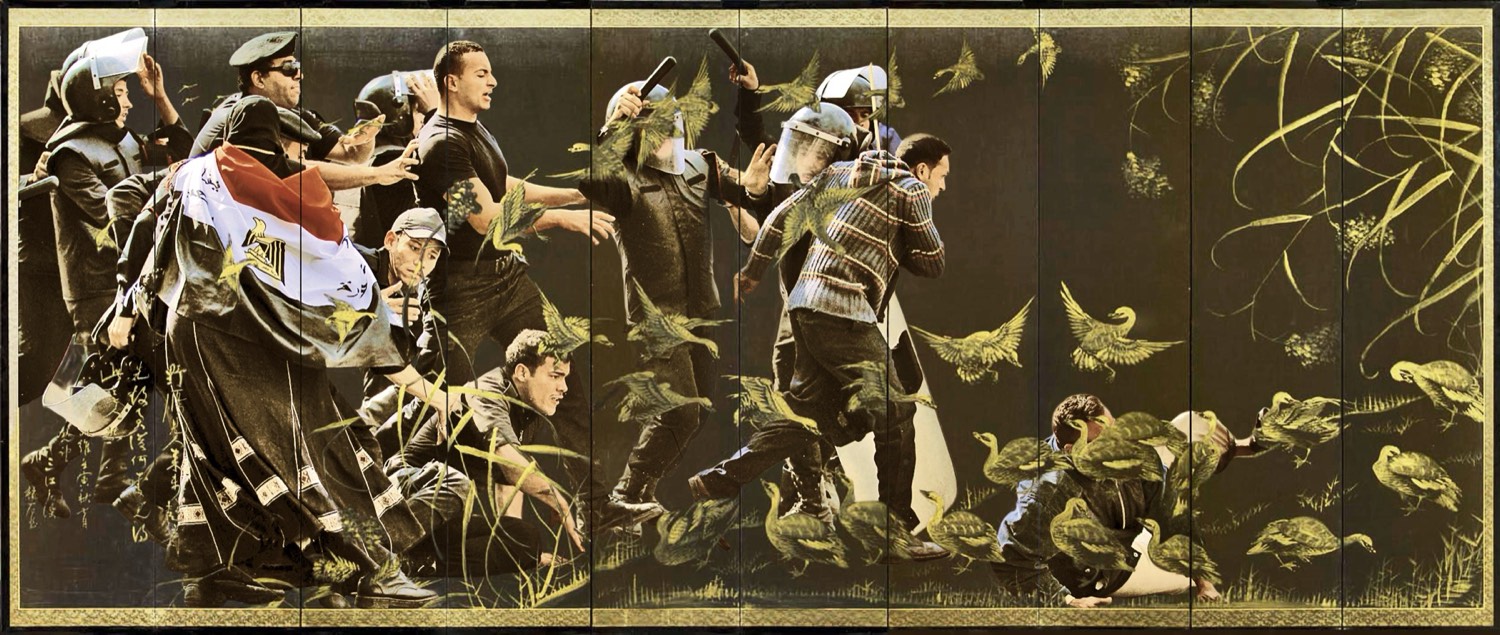 Nermine Hammam, A Leap In Faith, 2012. Photography, digital collage