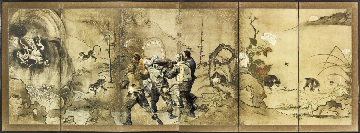Nermine Hammam, The Hunt II, 2012. Photography, digital collage