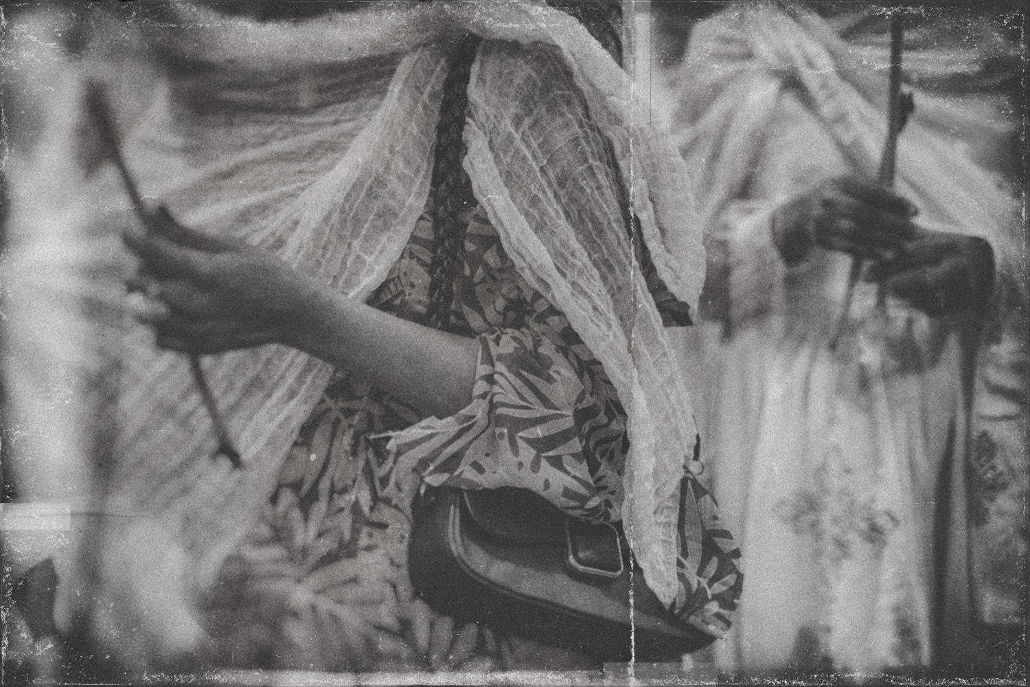 Nermine Hammam, lullaby for a forming star, 2025. Photography, digital collage, mixed media