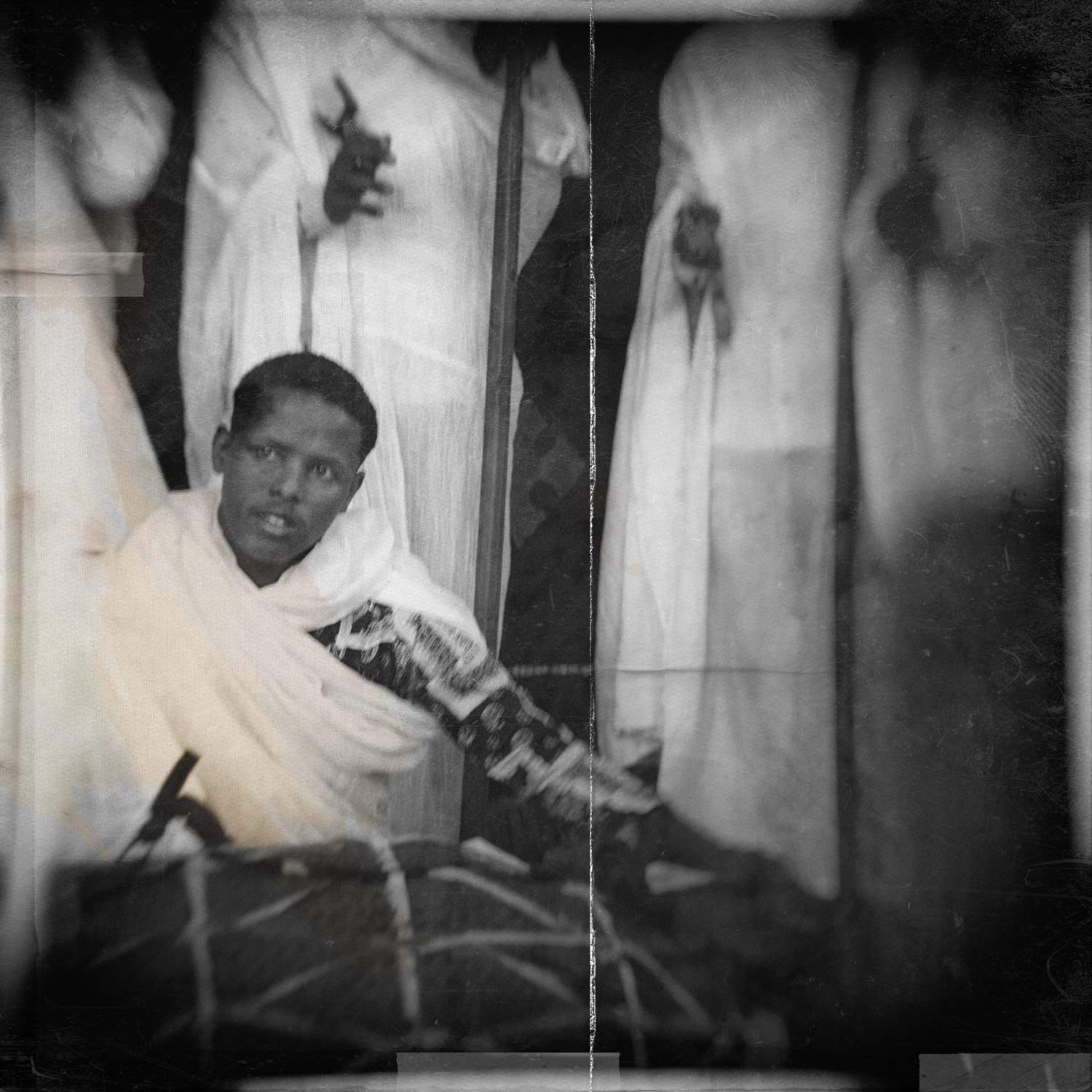Nermine Hammam, the nebula, still unnamed, 2025. Photography, digital collage, mixed media