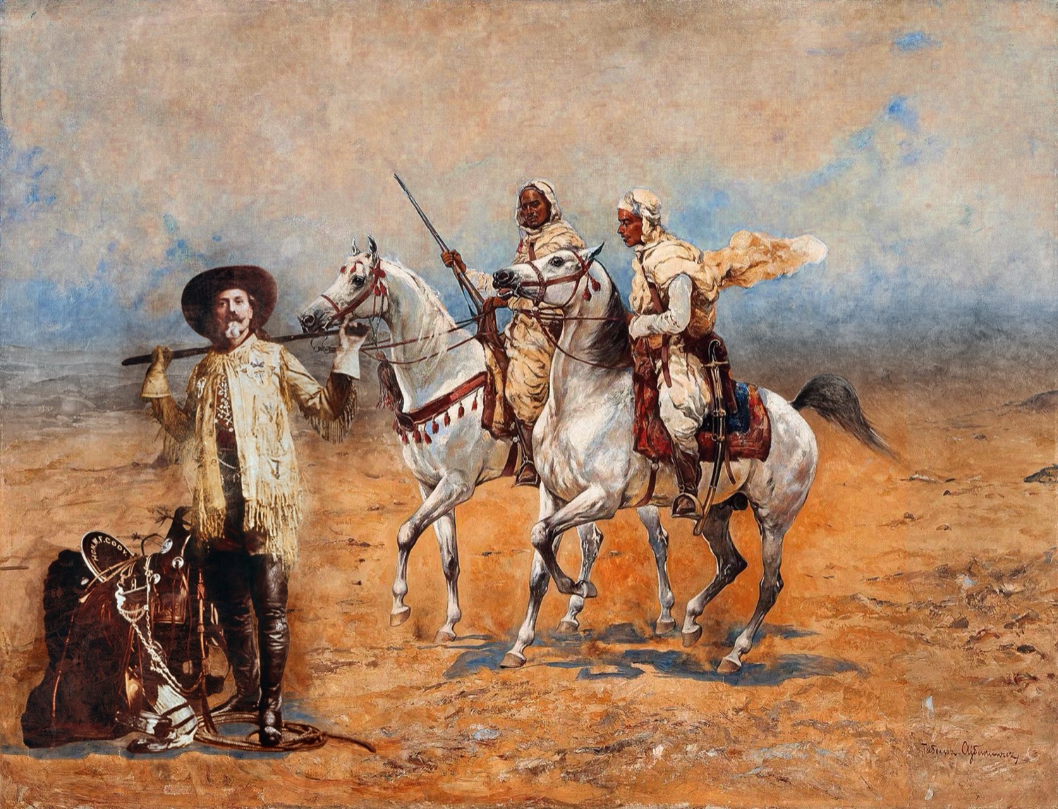 Nermine Hammam, Horsemen in the Desert, 2014. Constructed photographic series